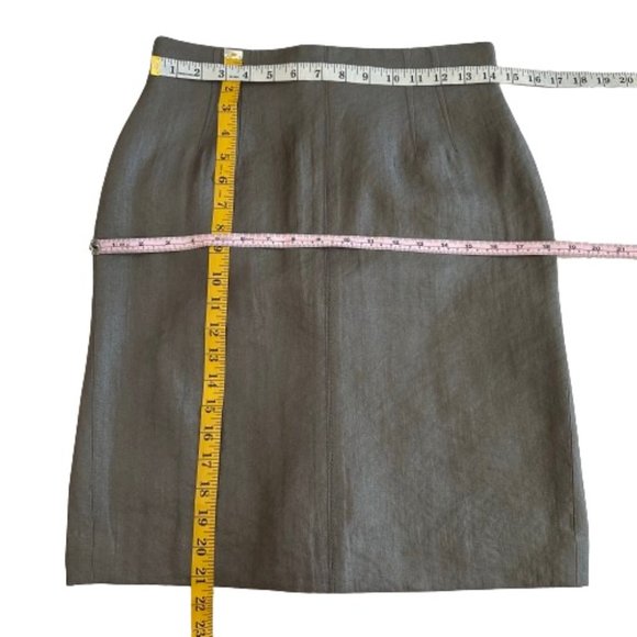 Ann Taylor Women Sz 4 Shimmery Pewter/Gray Paneled Contoured Waist Pencil Skirt - Picture 14 of 16